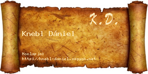 Knebl Dániel névjegykártya